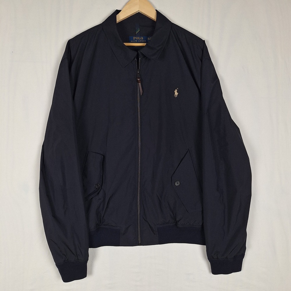 Polo Ralph Lauren Bi-Swing Windbreaker Jacket Embroidered Pony Navy Blue XXL